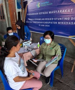 Dosen Poltekkes Kemenkes Manado Lakukan Pengabdian Masyarakat di Desa Sea. Edukasi Anemia, Stunting, Pemeriksaan Ibu Hamil