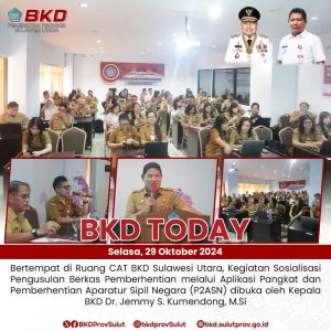 BKD Sulawesi Utara Gelar Sosialisasi Aplikasi P2ASN untuk Pengusulan Pemberhentian ASN