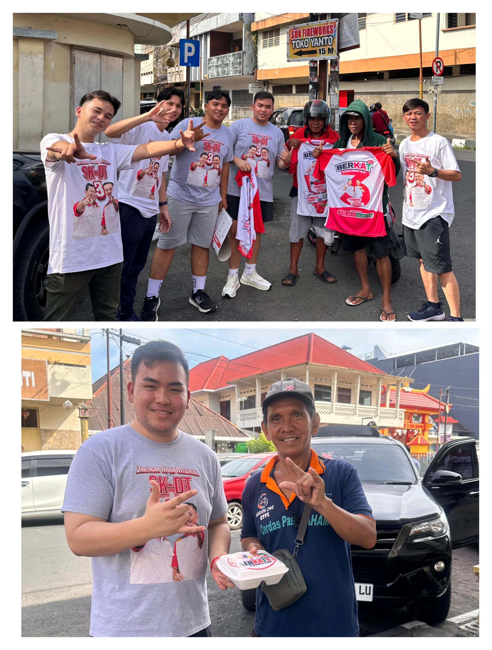 Ket foto: Josua Liow bersama JAM Sulut: Berbagi kasih, membawa berkat bagi warga Manado.