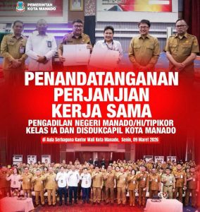 Sinergi Layanan Kependudukan, Pemkot Manado dan PN Manado Perkuat Kolaborasi Pelayanan Publik
