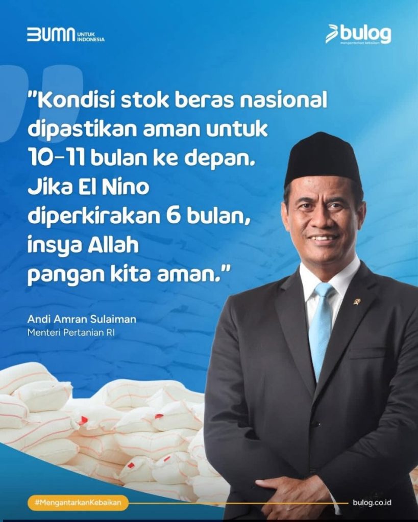 Stok Beras Terjaga di Tengah Ancaman El Nino, BULOG SulutGo Perkuat Peran Strategis