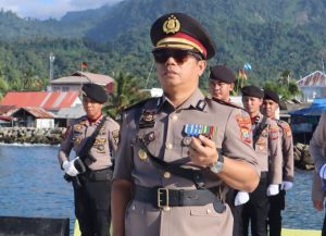 Tabur Bunga di Laut Kotabunan, Polres Boltim Rawat Semangat Pengabdian Hari Bhayangkara ke-80