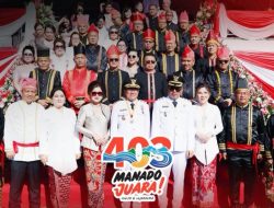 HUT Ke-403 Kota Manado, Wali Kota Andrei Angouw dan Wakil Wali Kota Richard Sualang Teguhkan Semangat Membangun Kota Manado