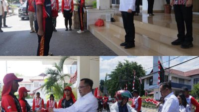 Wakil Walikota Manado Richard Sualang Ajak Warga Semarakkan HUT Ke-81 RI Lewat Gerakan Pembagian Bendera Merah Putih