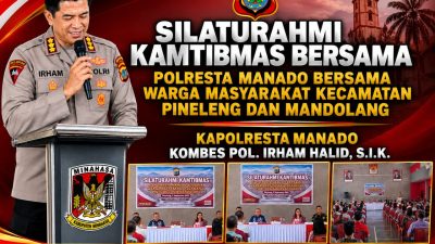 Silaturahmi Kantibmas Kapolresta Manado Bersama Warga Masyarakat Kecamatan Pineleng Dan Mandolang