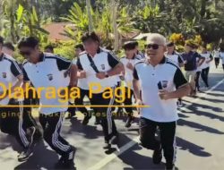 Pimpin Jogging Tanjakan, Kompol Djonny Rumate Jaga Kebugaran Personel Polres Mitra