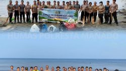 Green Policing Polresta Manado: Kapolresta Pimpin Aksi Bersih Pantai, Kepedulian Lingkungan Jadi Prioritas